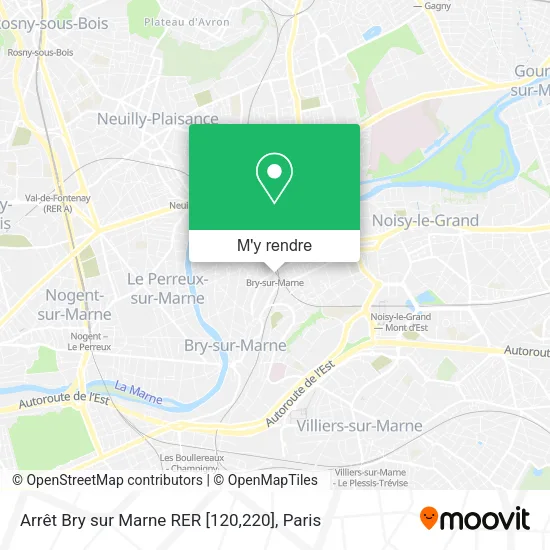 Arrêt Bry sur Marne RER [120,220] plan