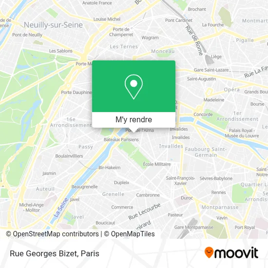 Rue Georges Bizet plan