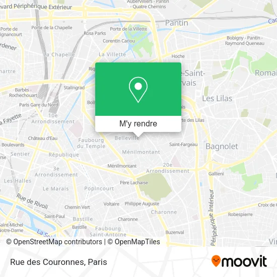 Rue des Couronnes plan