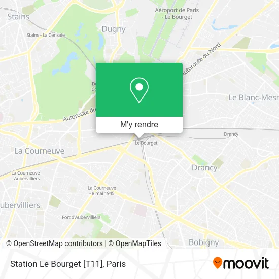Station Le Bourget [T11] plan