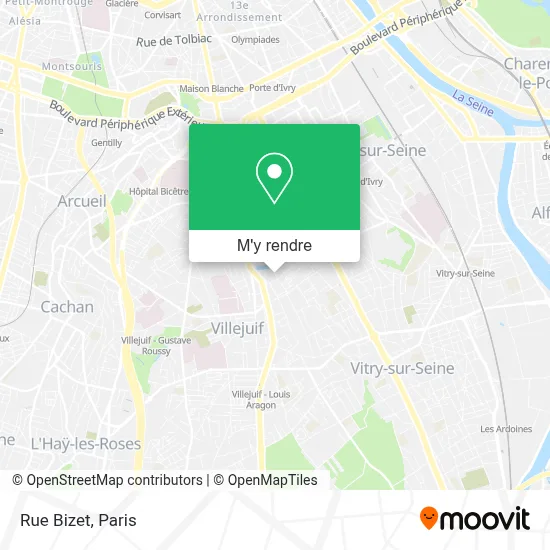 Rue Bizet plan