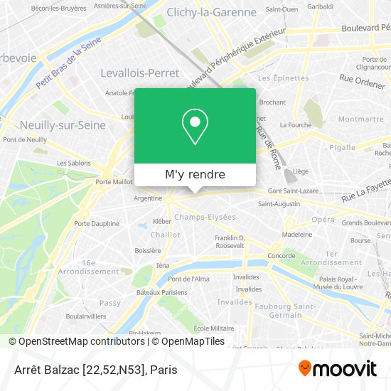Arrêt Balzac [22,52,N53] plan