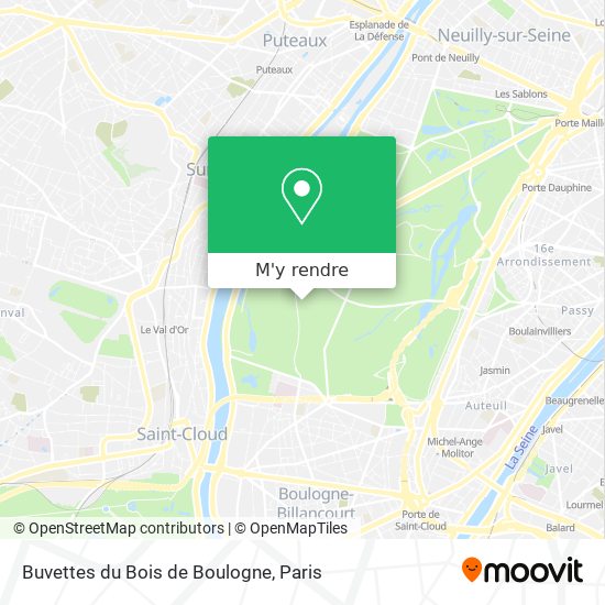 Buvettes du Bois de Boulogne plan