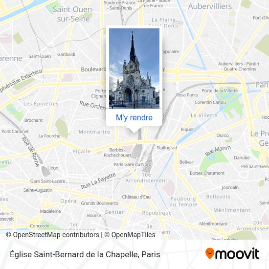 Église Saint-Bernard de la Chapelle plan