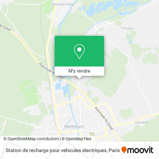 Station de recharge pour véhicules électriques plan