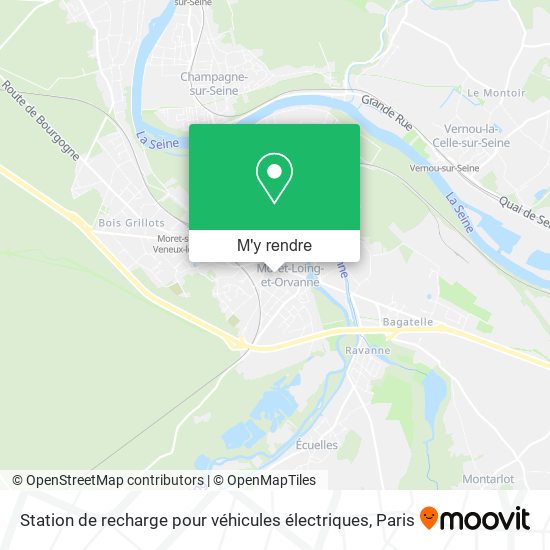 Station de recharge pour véhicules électriques plan