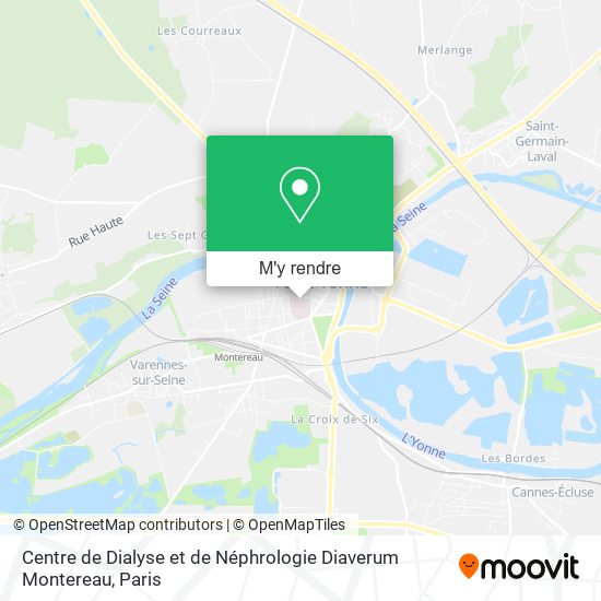 Centre de Dialyse et de Néphrologie Diaverum Montereau plan