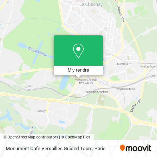 Monument Cafe Versailles Guided Tours plan