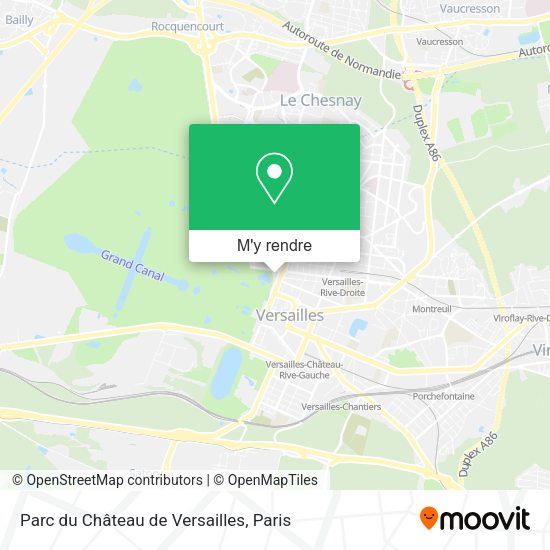 Parc du Château de Versailles plan