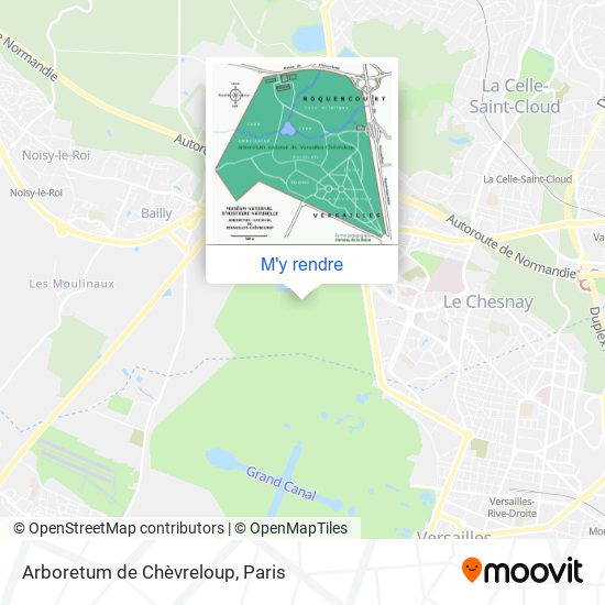 Arboretum de Chèvreloup plan