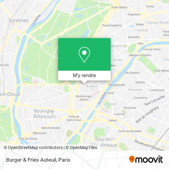 Burger & Fries Auteuil plan