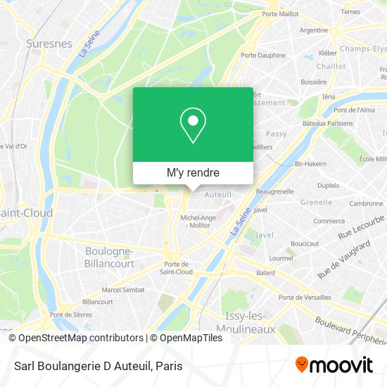 Sarl Boulangerie D Auteuil plan