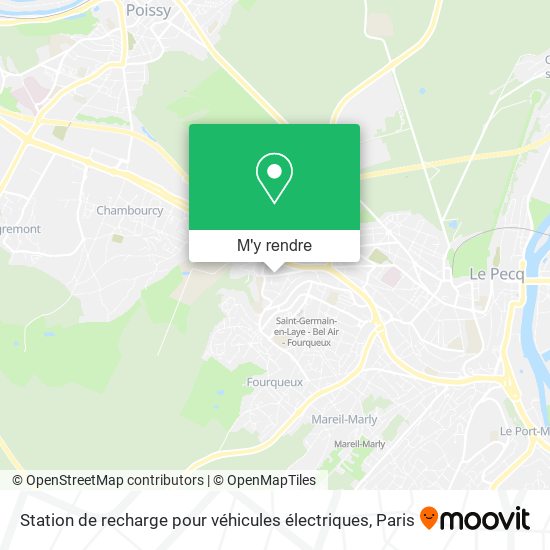 Station de recharge pour véhicules électriques plan