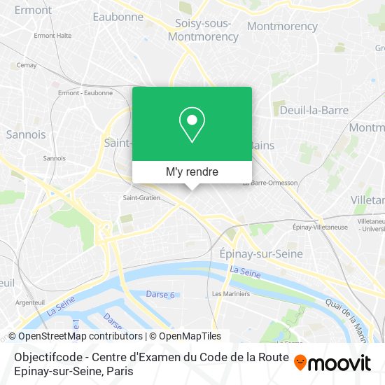 Objectifcode - Centre d'Examen du Code de la Route Epinay-sur-Seine plan