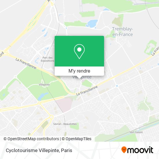 Cyclotourisme Villepinte plan