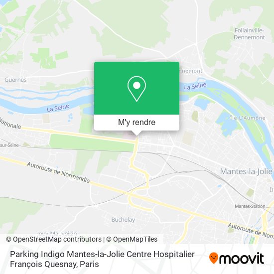 Parking Indigo Mantes-la-Jolie Centre Hospitalier François Quesnay plan