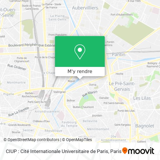 CIUP : Cité Internationale Universitaire de Paris plan