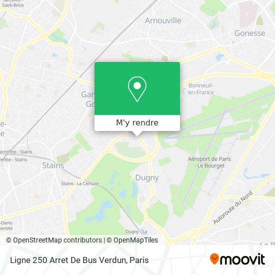 Ligne 250 Arret De Bus Verdun plan
