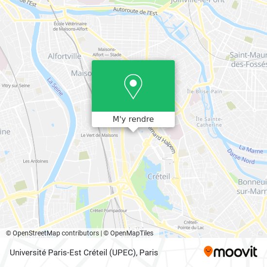 Université Paris-Est Créteil (UPEC) plan