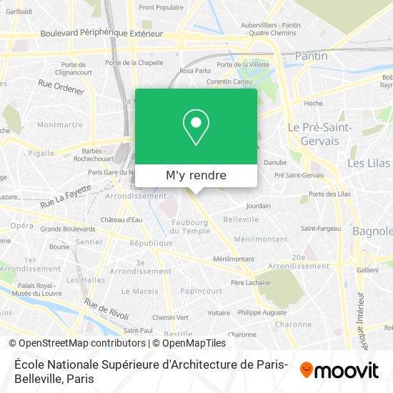 École Nationale Supérieure d'Architecture de Paris-Belleville plan