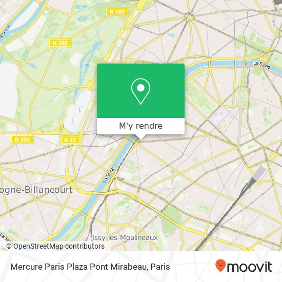 Mercure Paris Plaza Pont Mirabeau plan