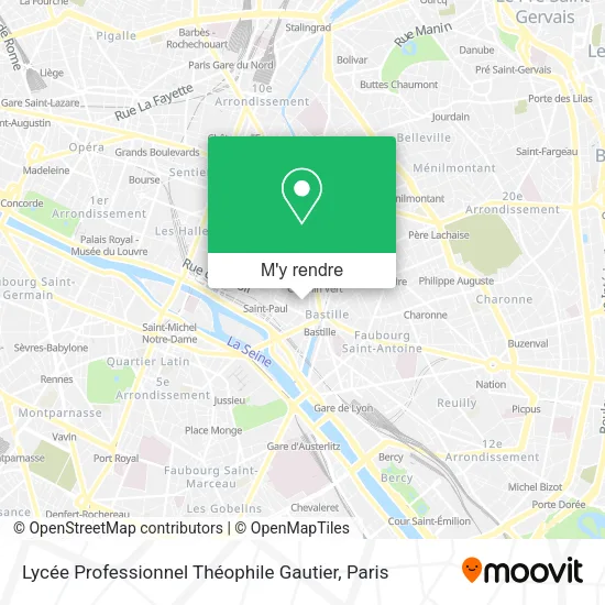 Lycée Professionnel Théophile Gautier plan