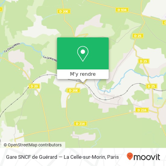 Gare SNCF de Guérard — La Celle-sur-Morin plan