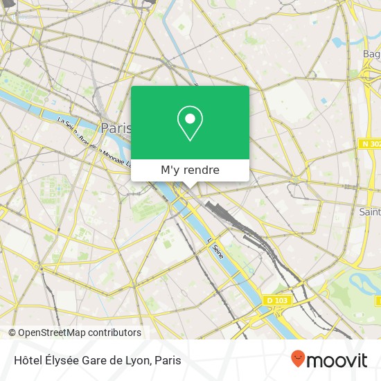 Hôtel Élysée Gare de Lyon plan