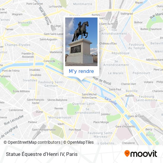 Statue Équestre d'Henri IV plan