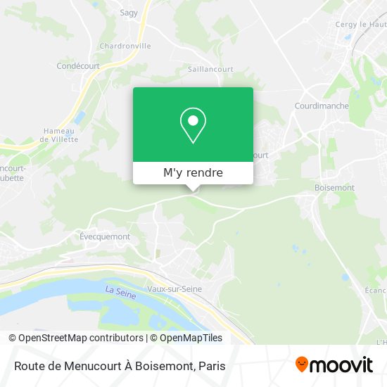 Route de Menucourt À Boisemont plan