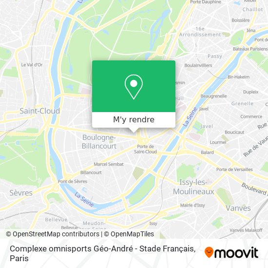 Complexe omnisports Géo-André - Stade Français plan