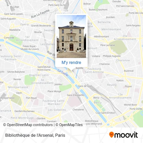 Bibliothèque de l'Arsenal plan