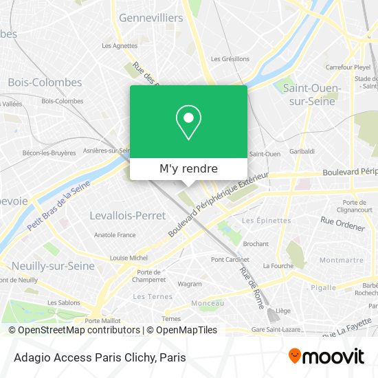 Adagio Access Paris Clichy plan