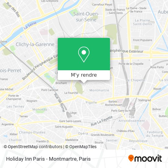 Holiday Inn Paris - Montmartre plan