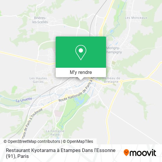 Restaurant Kyotarama à Etampes Dans l'Essonne (91) plan