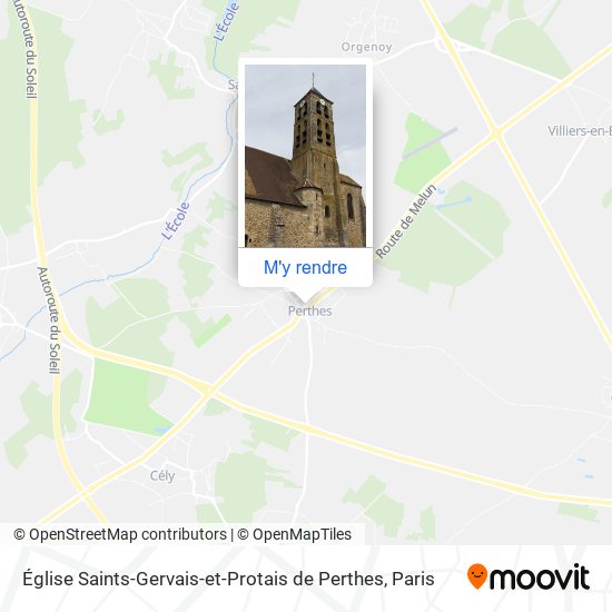Église Saints-Gervais-et-Protais de Perthes plan