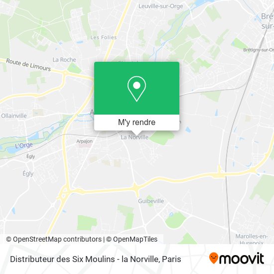 Distributeur des Six Moulins - la Norville plan