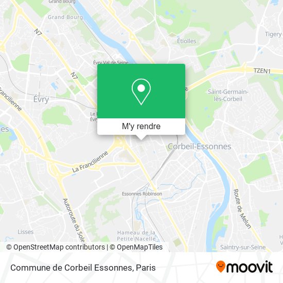 Commune de Corbeil Essonnes plan
