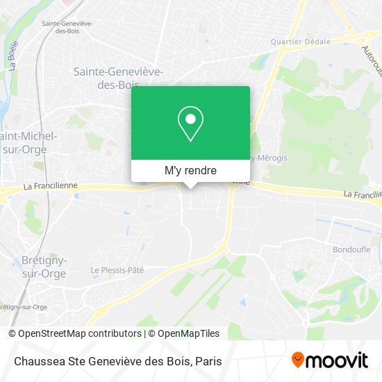 Chaussea Ste Geneviève des Bois plan