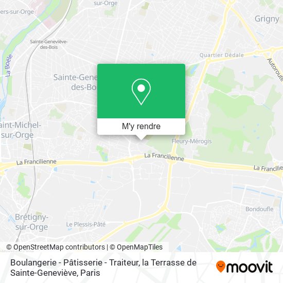 Boulangerie - Pâtisserie - Traiteur, la Terrasse de Sainte-Geneviève plan