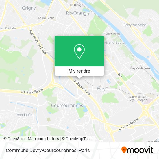 Commune Dévry-Courcouronnes plan