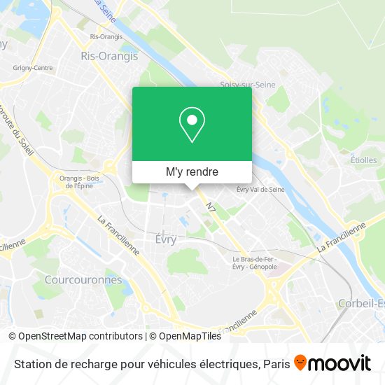 Station de recharge pour véhicules électriques plan