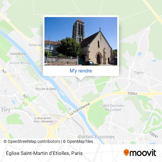 Église Saint-Martin d'Etiolles plan