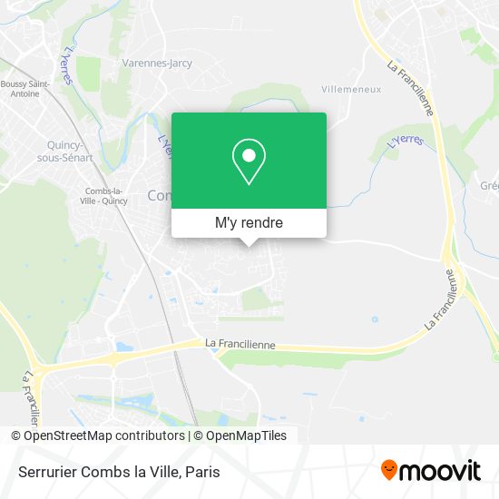 Serrurier Combs la Ville plan
