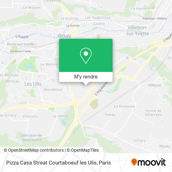 Pizza Casa Streat Courtaboeuf les Ulis plan