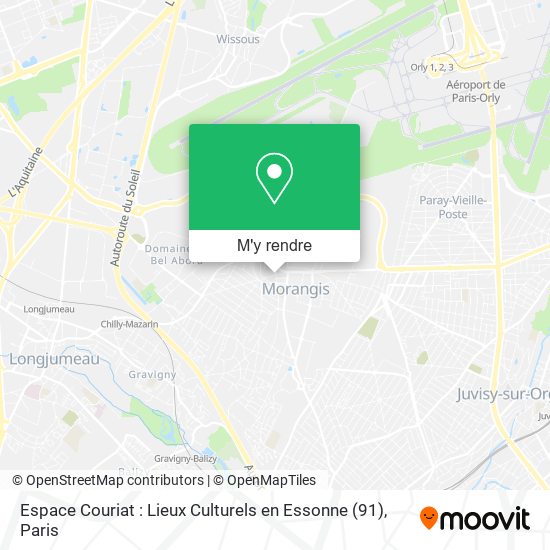 Espace Couriat : Lieux Culturels en Essonne (91) plan