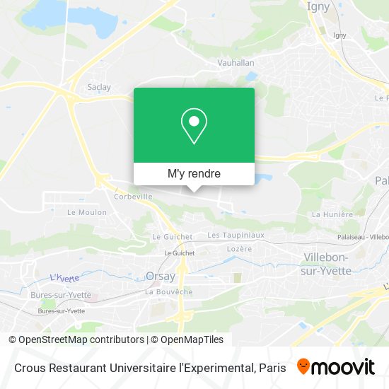 Crous Restaurant Universitaire l'Experimental plan