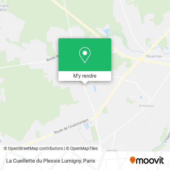 La Cueillette du Plessis Lumigny plan