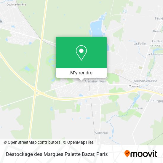 Déstockage des Marques Palette Bazar plan