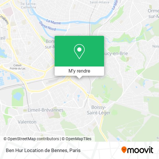 Ben Hur Location de Bennes plan